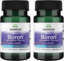 Swanson Boron von Albion - Boroganic Glycine Supplement Unterstützung Joint Health & Bone Health - Hohe Absorption Formel Mai Unterstützung Gesamt Balance - (60 Kapseln, 6mg Jeder) (2 Packung)