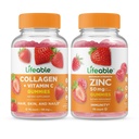Lebensfähiges Kollagen & Vitamin C + Zink 50mg, Gummies Bundle - Große Verkostung, Vitamin-Ergänzung, Glutenfrei, GMO frei, Kaugummi