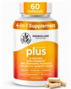 4-in-1 Formula, Probiotic, Prebiotic, Postbiotic with 18 Digestive Enzymes Complex Supplement - Gut Health, Digestion, Microbiome Balance & Overall Wellness, Probiotics for Women & Men - 60 Capsules