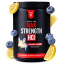 Max Strength HCl - Pre Workout Creatine HCl Powder for Muscle Growth, Endurance & Recovery - No Bloat, Superior Absorption - Pre and Post Workout Supplement for Men & Women (Blueberry Lemonade)