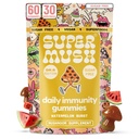 SuperMush Dr. G Daily Greens Immunity Gummies - Lions Mane, Reishi, Chaga Mushrooms, Prebiotics & Vitamins for Immune System Support, Gut Health & Radiance - Sugar Free Mushroom Supplement (60 Count)