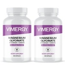 VIMERGY Magnesium Glycinate – Stress Support – Chelated to Avoid Tummy Upset*– Promotes Heart Health & Energy*– Kosher, Vegan Gluten-Free – 180 Caps (Pack of 2)