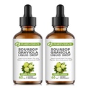 Soursop Graviola Liquid Drop for Cell Support & Regeneration, Immune System and Gut Health Support, Soursop Bitters Liquid, Herbal Goodness, Sugar/Gluten Free, Natural Flavor, 4 Fl Oz, 2 Pack