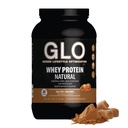GLO Health Foods Cold-Processed Whey Protein - Salted Caramel Flavor - 24g Protein per Serving - Whey with Digestive Enzymes & BCAAs - Supports Muscle Growth, Strength & Recovery - 2 LB (28 Servings)