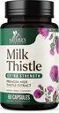 Milchdistel Extrakt 1000mg - Leberreiniger Detox & Repair Formel mit Dandelion Extrakt - Kräuter Leber Ergänzung - Nature's Milk Thistle w/Silymarin Marianum, Unterstützt Lebergesundheit - 60 Kapseln
