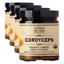 Anima Mundi Apothecary Cordyceps Mushroom Powder - Real Organic Cordyceps Mushroom Powder - Supplement for Liver and Immune Support - Add to Food, Coffee, Tea and More (5oz / 141g) (Pack of 4)