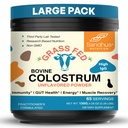Sandhu's Gras Fed Bovine Colostrum Powder for Humans, Erwachsene | 65 Servierungen (Pack von 1) Kühe Beilage | Hohe IgG für Gut Gesundheit | Immunität & Muskel Erholung Unterstützung | Unflavored | für Männer & Frauen