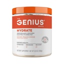 Die Genius-Marke Genius Hydrate - Elektrolyt-Ergänzung für tägliche Hydration - Kokoswasser - Zuckerfrei - 8 Essential Minerals & Nährstoffe - Non-GMO - Sauere Pfirsichringe - 50 Servietten