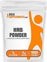 BulkSupplements.com HMB Pulver - als Calcium HMB, Beta-Hydroxy Beta-Methylbutyrat - HMB Pulverergänzungen, Glutenfrei - 1g pro Portion, 1kg (2.2 lbs) (Pack von 1)