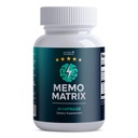 MemoMatrix – Daily Vitamin B1, B6, B12& Botanical Supplement with Bacopa, Rhodiola, Huperzia, L-Tyrosine & B-Vitamin Blend – Non-GMO Formula – 30 Capsules, 1 Month Supply