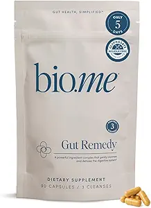 Biome Gut Remedy Kapseln mit Berberin (5 Tage Reinigung, 3 Monate Versorgung, 90 Kapseln), Gut Cleanse mit Magnesium Citrat, Immunolin, L-Glutamin - Reset Digestive System, Rebalance Microbiome