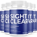 (5 Pack) Sight Clear Eye Supplement - Official Formula - Sight Clear 20/20 Vision Vitamins - Sight Clear Vision Support Supplement Advanced Strength, Sight Clear Eye Pills Wellness (300 Capsules)