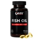 Okiss 95% High-Purity Mini Fish Oil, 500mg EPA 400mg DHA Per Serving, 60ct | Supports heart & brain health. High-purity Omega-3 for daily nutrition. Sustainable Mini softgels. 30-60 day supply.
