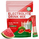 Elektrolyte Pulver-Packets - Zuckerfrei, Natürlich aromatisiert, 10 Elektrolyt & Vitamine Elektrolyt-Getränkmischung - Wassermelone Flavors, Keto Friendly, Vegan, Non-GMO, 18 Packungen