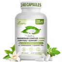 VivoNu Magnesium Complex for Women & Men with Cortisol Support, D3, Zinc, Ashwagandha*, 7 Forms Magnesium Supplement 500 MG - Magnesium Glycinate, l threonate, Citrate for Sleep, Stress* Relief