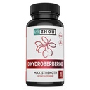ZHOU Dihydroberberine 100 mg Supplement for Women & Men - Enhanced Form of Berberine, Dihydroberberine 100mg Capsules, Natural Energy & Cardiovascular Health Support, Vegan, Non GMO - 30 Caps