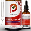 Nattokinase Liquid Supplement, 100 mg (2,000 FU) Per Serving — Circulation & Cardiovascular Support, Cranberry Flavor, Enhanced Bioavailability Drops — 4 fl oz
