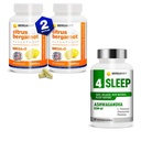 BergaMet Supplement Bundle – Citrus Bergamot Extract 170:1 with Polyphenols plus 4 Sleep Formula with Ashwagandha, Rhodiola, Chamomile and L-Theanine | Daily Nutrition and Nighttime Wellness Pack | 12