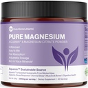 Reines Magnesium-Zitrat-Pulver zur Unterstützung von Schlaf, Muskel & Knochen Gesundheit, Energie, Herz & Verdauung. Unflavored Magnesium Powder Drink Mix, Vegan, 60 Portionen