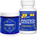 NATURAL STACKS Apigenin for Sleep + Magtech Magnesium Supplement Bundle - Supports Sleep & Brain Health* - 210 Total Capsules