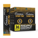 Pedialyte Sport Pro Electrolyte Powder, 6 Key Electrolytes for Muscle Support, Fast Hydration for Before, During, & After Exercise, Pineapple Coconut, 36 Powder Packets