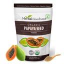 Herbal Goodness Organic Papaya Seed Powder 4oz, Raw & Unprocessed, Digestive Enzymes, Gut Health & Colon Cleanse Support, Natural Papain + Carpaine Formula, Smoothies & Food, USDA, Non-GMO, Vegan | USDA Organic, Digestive Enzymes for Gut Health & Detox, Immune & Colon Cleanse Support, Non-GMO, Vegan