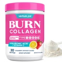 Venture Pal Multi Collagen Burn Powder - Type I, II, III, V & X Hydrolyzed Collagen Peptides with L-Carnitine, Hyaluronic Acid & Vitamin C - Supports Metabolism, Skin, Hair, Nails for Women & Men