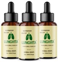 (3 Pack) Lungvita Drops - Advanced Liquid Formula Support All Natural Ingredients, Daily Premium LungvitaDrops Vitamins for Overall Health & Wellness, 3 Bottles for 3 Months