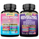 Collagen + Colostrum Bundle – Hydrolyzed Collagen Peptides with Biotin, Keratin & Hyaluronic Acid + Grass-Fed Bovine Colostrum with Probiotics, Elderberry, Astragalus & Vitamin C