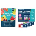 Venture Pal Electrolyte Powder Bundle – Sugar-Free Hydration Packets with High Sodium & Balanced Electrolytes, Zero Calories, 5 Vitamins, Keto, Vegan, Non-GMO – 32 Sticks Total