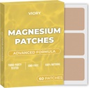 Magnesium Patches (Pack von 60) - 100% Natural Patch für Damen und Herren - mit Calcium - Muskel- und Knochenunterstützung, Beruhigung - Erweiterte Formel