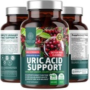 N1N Premium Uric Acid Support Supplement [14X Potent Kräuter] Alle natürlichen Nieren und Uric Acid reinigen mit Tart Kirsche, Milchdistel, Cranberry, Celery, Chanca Piedra, 60 Veg Caps