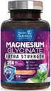 Magnesium Glycinate 250mg Per Serving - High Absorption 100% Chelated Magnesium Formula - Muscle, Nerves, Bone & Heart Health Support Supplement, Gluten-Free Non-GMO Vegan - Bottled USA - 120 Tablets