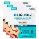 Liquid I.V.® Hydration Multiplier Sugar Free – White Peach | Electrolyte Powder Drink Mix | 3 Pack (42 Servings)