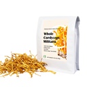 Dried Cordyceps Militaris Mushroom, 3.53 oz / 100g, Whole Cordyceps Mushrooms, No Preservatives, No Additives, for Tea, Soup, Broth and Herbal Infusion