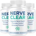 (3 Pack) Nerve Clear Capsules - Official NerveClear Advanced Premium Formula Supplement Pills, All Natural Nerve Clear Support Vitamins For Overall Health & Wellness Reviews, 180 Capsules For 3 Months