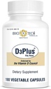 Bio-Tech Pharmacal D3Plus, 180 Vegetable Capsules – All-Natural Supplement – Supports Skeletal & Cardiovascular Health – No Dairy, Fish, Gluten, Peanut, Shellfish, & Soy