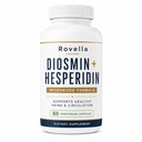 Rovella Diosmin Hesperidin, Diosmin & Hesperidin Capsules, Blood Circulation Supplements for Hemorrhoid Relief & Circulation and Vein Support, Natural Formula, Zero Fillers, Daily Support, 60 Capsules