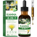 Kanna Extract Liquid Drops, Kanna Tincture for Relaxation Support,Energy & Focus Support, Natural Herbal Supplements with Lemon Balm Holy Basil Ashwagandha. 2 oz