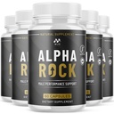 (5 Pack) Alpha Rock Pills for Men, Official Alpha Rock Male Performance Capsules with Natural Ingredients Max Strength Supplement with Premium Vitamins Support Optimal Wellness & Health (300 Capsules)