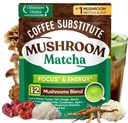 Venture Pal Mushroom Matcha Powder – 13 Superfood Mushroom Coffee Alternative with Ceremonial Grade Matcha Powder, 1.5B Probiotics for Focus, Energy & Digestion