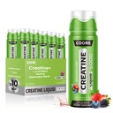 COORE Liposomal Creatine Monohydrate Liquid for Men&Women Ready-to-Drink Muscle Builder Shot -Superior Absorption Mixed Berry Flavor, Pre-Workout Performance & Recovery, 2 FL OZ (10 Pack)