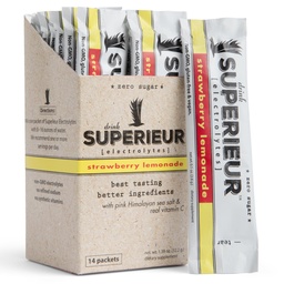 Superieur Elektrolyt-Pulver-Packets- Vegan Elektrolyt Hydration Pulver w/Sea Minerals- Keto Friendly, Non-GMO, Zero Sugar Electrolyte Supplement-Gesundheit Sport Getränke-Strawberry Lemonade (14 Packets)