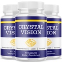 (3 Pack) Crystal Vision Capsules, Official CrystalVision Eye Health Support Pills with All Natural Ingredients, Advanced Eye Health Support with Premium Vitamins for Women and Men (180 Capsules)