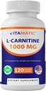 Vitamatic L-Carnitin Fumarate 1000 mg - 120 Gemüsekapseln (1 Flasche)