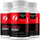 TestoDark Capsules, TestoDark Advanced Supplement Pills - Maximum Strength, All Natural Formula for Daily Overall Health Management Support, Premium Testo Dark Wellness Support Reviews (3 Pack)