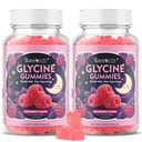 2 Pack Glycine Gummies, Glycine Supplement for Relaxation and Nerve Support | Sugar-Free, Vegan, Non-GMO, Raspberry Flavor, 120 Count