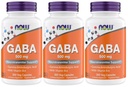 NOW Foods Supplements, GABA (Gamma-Aminobutyric Acid) 500 mg + B-6, Natural Neurotransmitter*, 300 Veg Capsules (Pack of 3)
