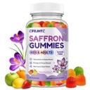 Saffron Gummies for Kids & Adults, 20-in-1 Saffron Supplements with 88.5mg Saffron Extract, B6, B12, C, D3, Magnesium for Calm, Focus, Nerve, Sugar Free, Vegan, Non-GMO - Mixed Fruit Flavor, 60 Counts