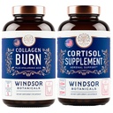 WINDSOR BOTANICALS Cortisol Blocker und Multi Collagen Burn - Beauty &amp; Mood Support Bundle